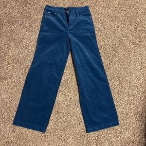 J. Crew Factory Size 25 Slim Wide Leg - Turquoise Corduroy